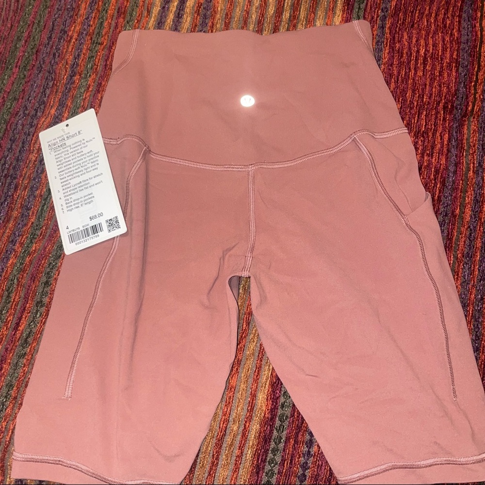 Nwt lululemon align Hr short 8” Sz 4